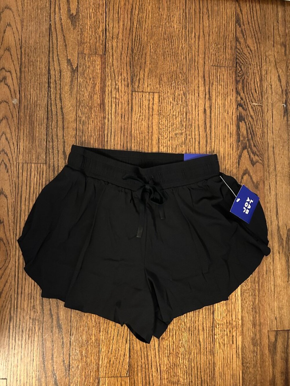 NWT Women's Mid-Rise Double Layer Run Shorts - JoyLab Black Size XS - Picture 2 of 5